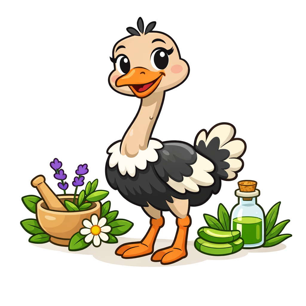 Poort2Health ostrich mascot